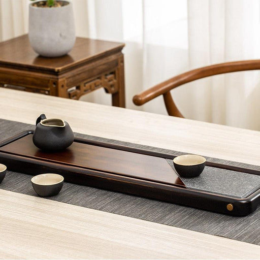 Stylish Dual-Purpose Wooden Tea Tray and Table Set with Versatile Functionality