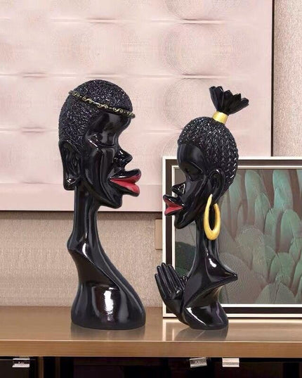 Chic Black Resin Love Sculptures for Elegant Home Decor