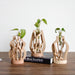 Artisan Crafted Wooden Vase for Chic Home Accents