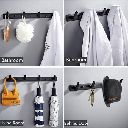 Chic Wall-Mounted Storage Organizer with Hooks and Shelf - Sleek Home Organization Solution