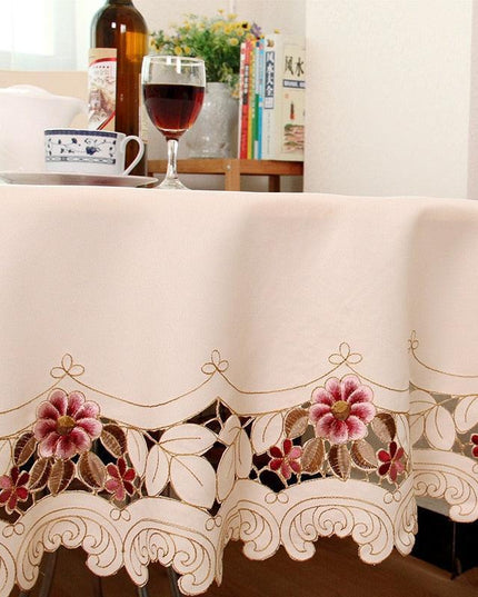 Elegant Floral Jacquard Tablecloth - Enhance Your Dining Ambiance
