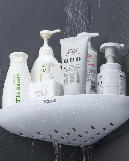 Chic Geometric Triangular Bathroom Wall Organizer: Luxe Storage Solution