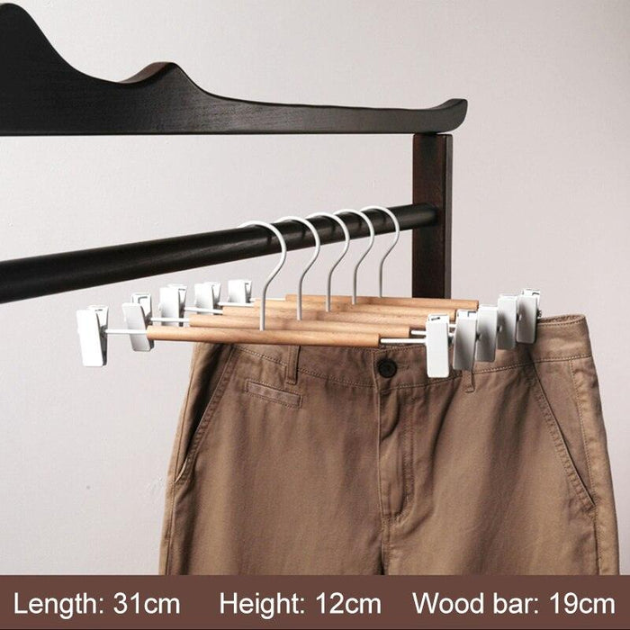 Luxury Wooden and Metal Hangers Bundle - 5 Piece Set for Premium Closet Organization