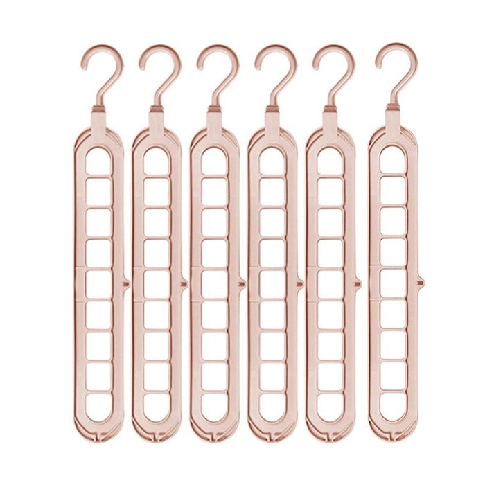 Chic Circular 9-Hole Plastic Closet Organizer