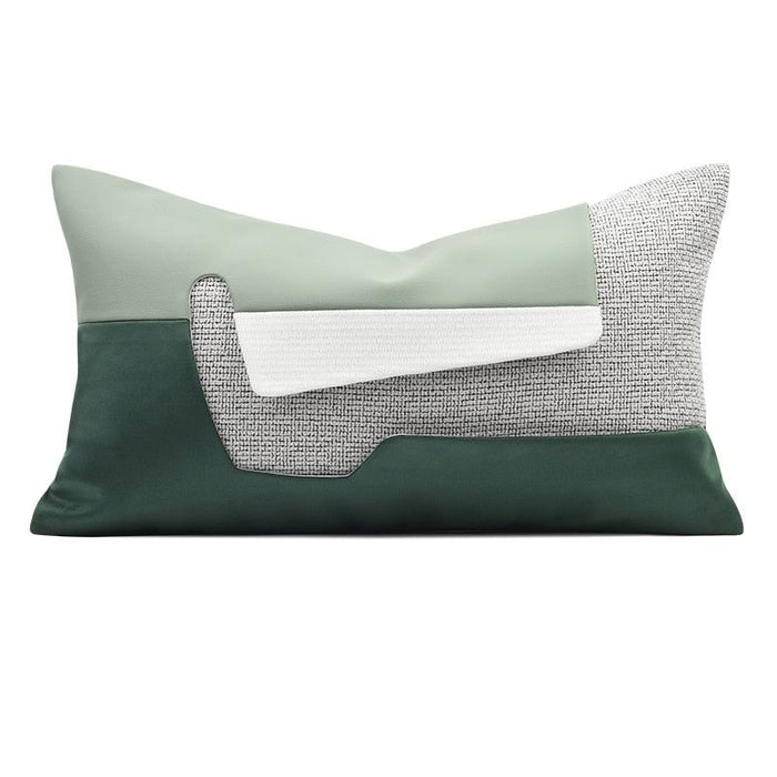 Modern Korean Geometric Patchwork Cushion Collection with Bold Orange Accents - Trendy Pillow Covers for Elegant Spaces