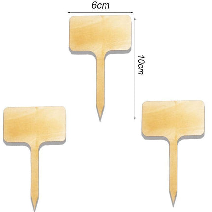 Charming Rustic Wood Sign Cake Toppers - Set of 10