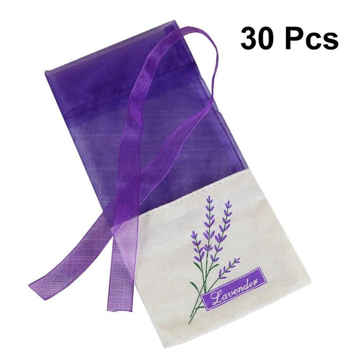 Lavender Sachet Bag with Elegant Floral Embroidery for Aromatherapy & Jewelry Storage