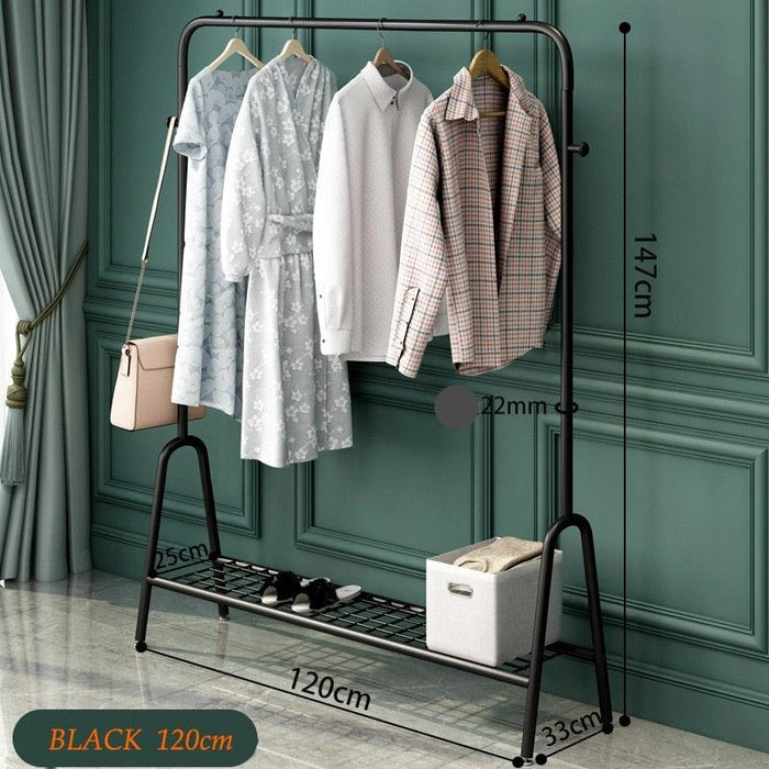 Versatile Steel Coat Rack with Balcony Drying Capability