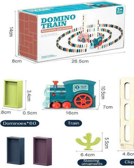 Electric Domino Train Set with Interactive Lights & Sounds - Fun STEM Learning Experience for Kids