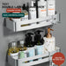 Elegant Space Aluminum Bathroom Organizer: Chic Wall-Mounted Storage Rack