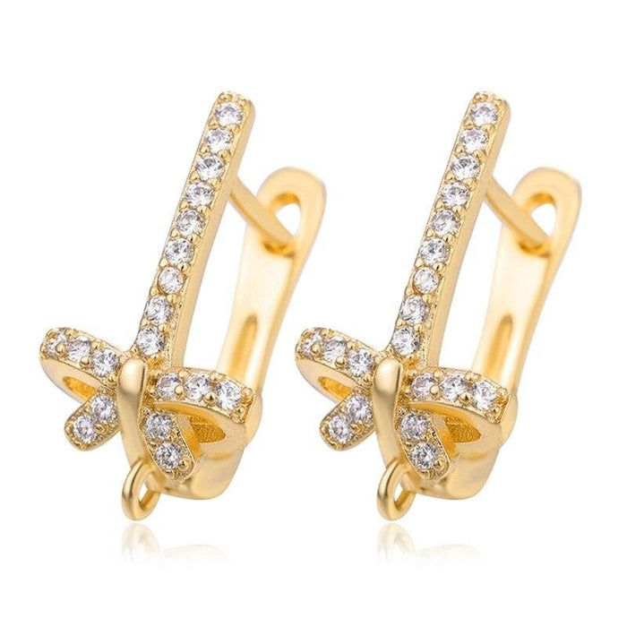 Stunning Handmade Gold & Silver Earring Hooks Adorned with Dazzling Austrian Crystals - Eco-Friendly Luxury Jewelry