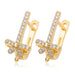 Stunning Handmade Gold & Silver Earring Hooks Adorned with Dazzling Austrian Crystals - Eco-Friendly Luxury Jewelry