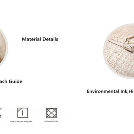 Charming Cartoon Camper Linen Throw Pillow Cover