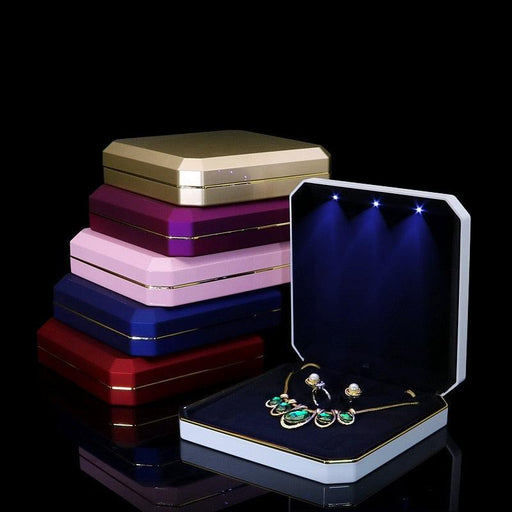 LED Light Jewelry Storage Case with Customizable Logo and Spacious Interior