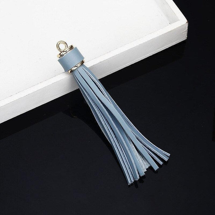 5-Piece Vibrant Faux Leather Tassel Fringes for DIY Jewelry and Crafts