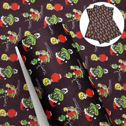 Crimson Holiday Faux Leather Crafting Kit - DIY Festive Fabric Set