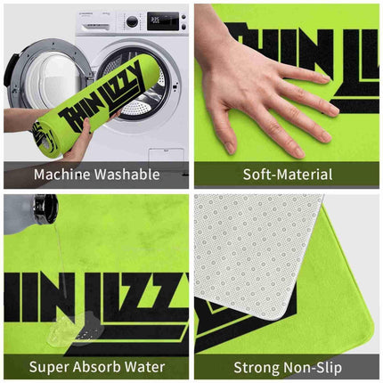 Phil Lynott's Thin Lizzy Vintage Elegance Area Rug for Serene Home Environments