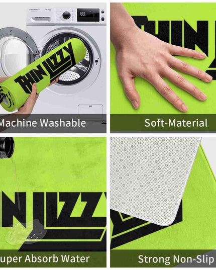 Phil Lynott's Thin Lizzy Vintage Elegance Area Rug for Serene Home Environments