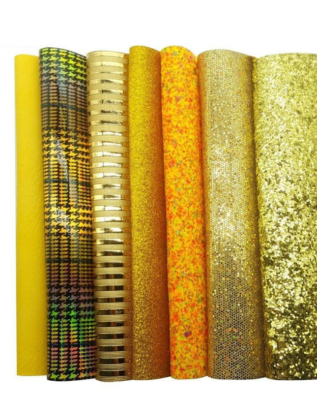 Luxurious Golden PU Leather Craft Sheets - Elevate Your DIY Projects!