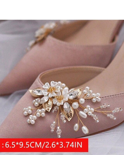 Bridal Rhinestone Footwear Clips - Luxurious Wedding Accessories for Elegant Shoes