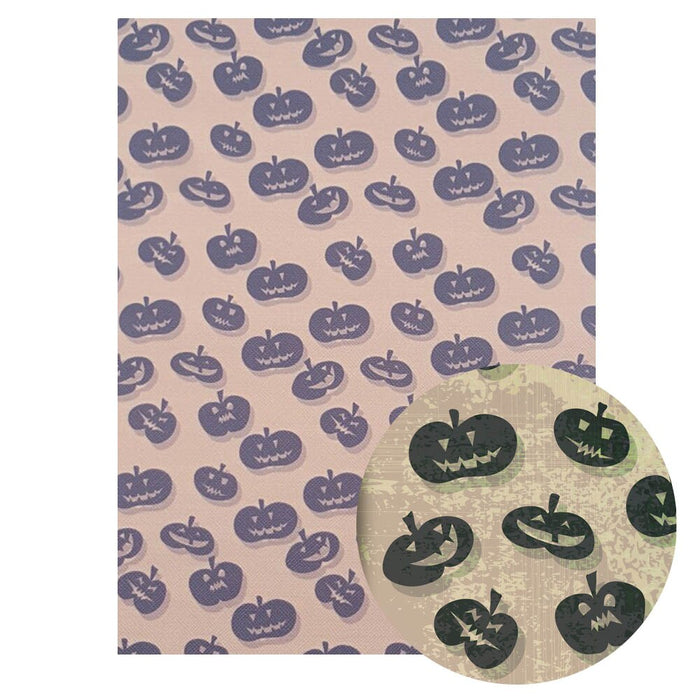 Spooky Halloween Printed Faux Leather Sheets - Crafting Essentials 🎃