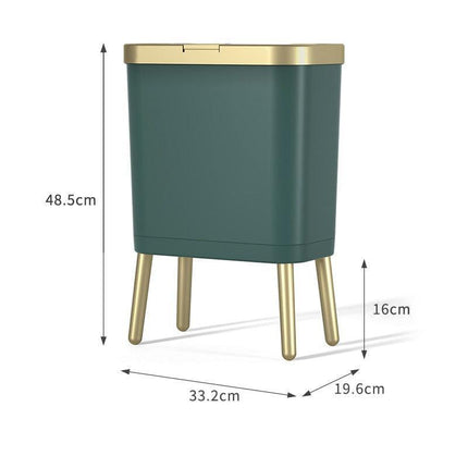 Elegant Botanica Gold 15L Waste Bin - Chic Solution for Stylish Home Cleanup