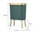 Luxurious 15L Botanica Gold Trash Can with Foot-Operated Lid for Kitchen & Bathroom