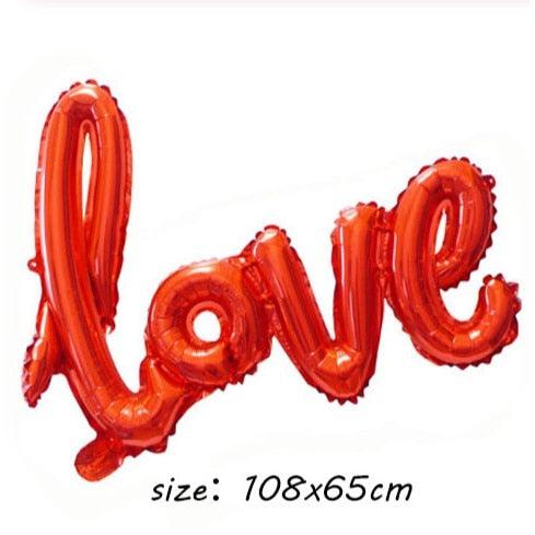 Heart Shaped Foil Balloon Set for Wedding and Valentine's Day