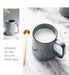 Retro Ceramic Mug Set with Spoon - Ideal Choice for Coffee and Tea Aficionados