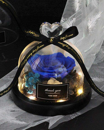 Timeless Elegance Glass Rose Showcase - A Symbol of Love and Grace