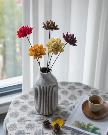 Elegant Handcrafted Lotus Blossom Water Lily Branch Arrangement