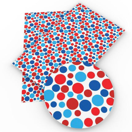 Patriotic Faux Leather Crafting Material - 20*33cm