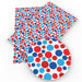 Patriotic Faux Leather Crafting Material - 20*33cm