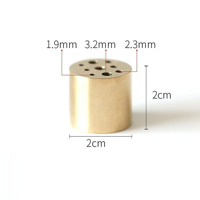 Tranquil Essence Portable Brass Incense Holder - Elegant Water Drop Design