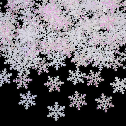 Magical Winter Snowflake Confetti Collection - 270 Mini Pieces for Festive Holiday Decor