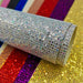 Radiant Sparkle Chunky Glitter Synthetic Leather Crafting Sheet - Versatile Crafting Material