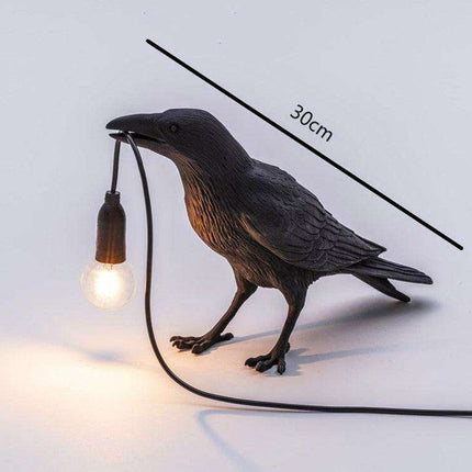 Charming Crow Resin Lamp: Brighten Your Home with Playful Elegance