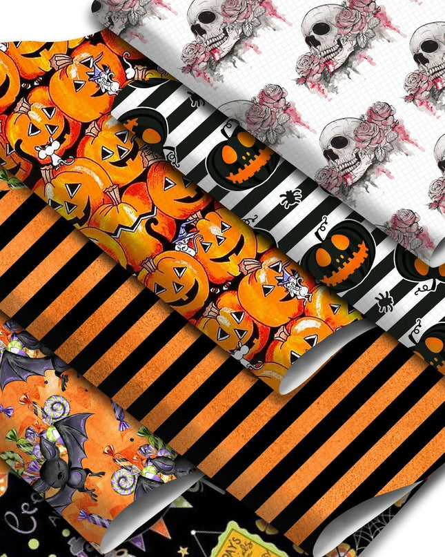 Spooky Vibes Halloween Faux Leather Crafting Sheets - 20x33cm