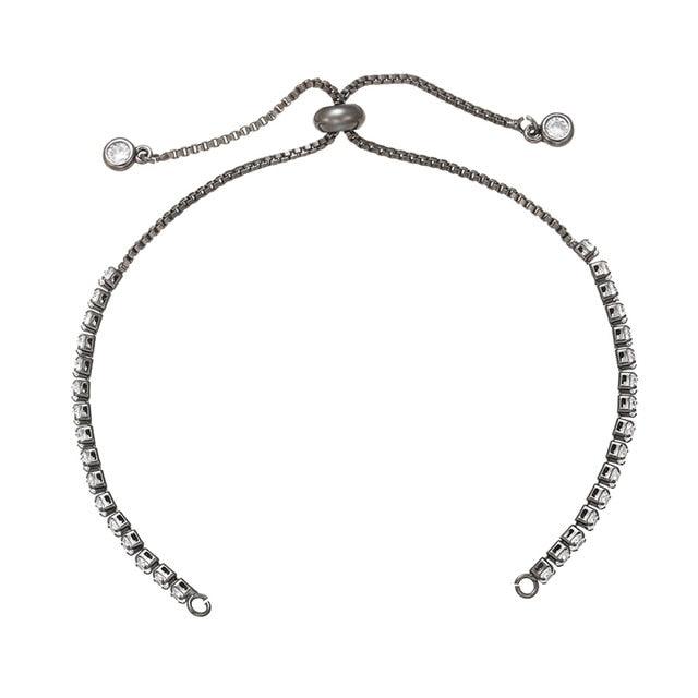 Sophisticated Customizable Brass and Rhinestone Chain for Stunning DIY Bracelet Designs