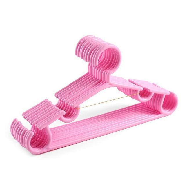 10-Pack Compact Kids' Travel Hangers for Efficient Closet Management