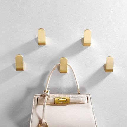 Vintage Brass Bathroom Coat Hook - Stylish Space Saver for Towels and Robes