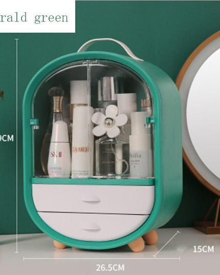 Elegant Makeup and Jewelry Storage Solution with Spacious Organization Compartments