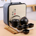 Elegant Handcrafted Ceramic and Metal Tea Ceremony Set with Decorative Tray - Essential for Tea Lovers