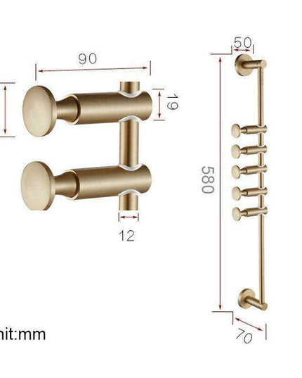 Elegant Solid Brass Coat Hooks for Stylish Home Organization