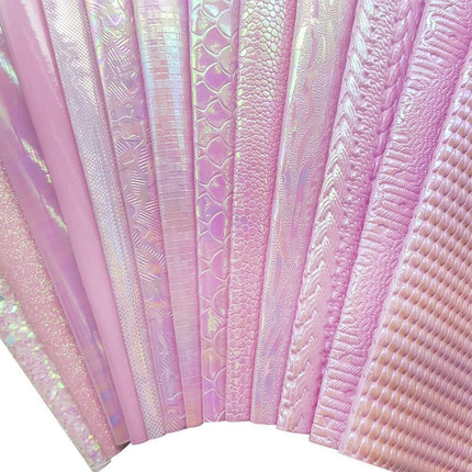 Sparkling Pink Holographic Vinyl Fabric Collection - Perfect for DIY Creations