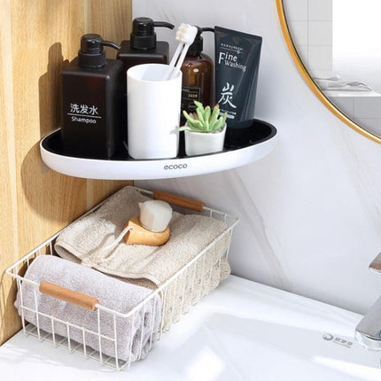 Chic Geometric Triangular Bathroom Wall Organizer: Luxe Storage Solution