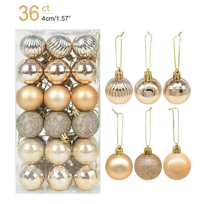 Festive Glittering Holiday Bauble Set