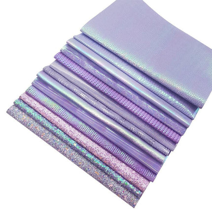 Sparkling Violet Faux Leather Fabric - A Must-Have for Dazzling DIY Projects