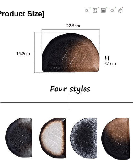 Sophisticated Japanese-Inspired Porcelain Plate Set for Elegant Dining