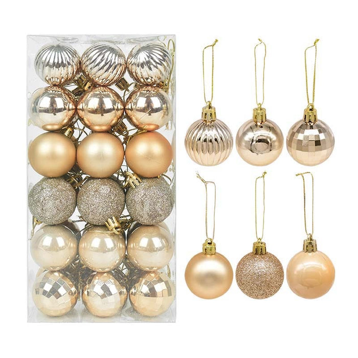 Festive Glittering Holiday Bauble Set